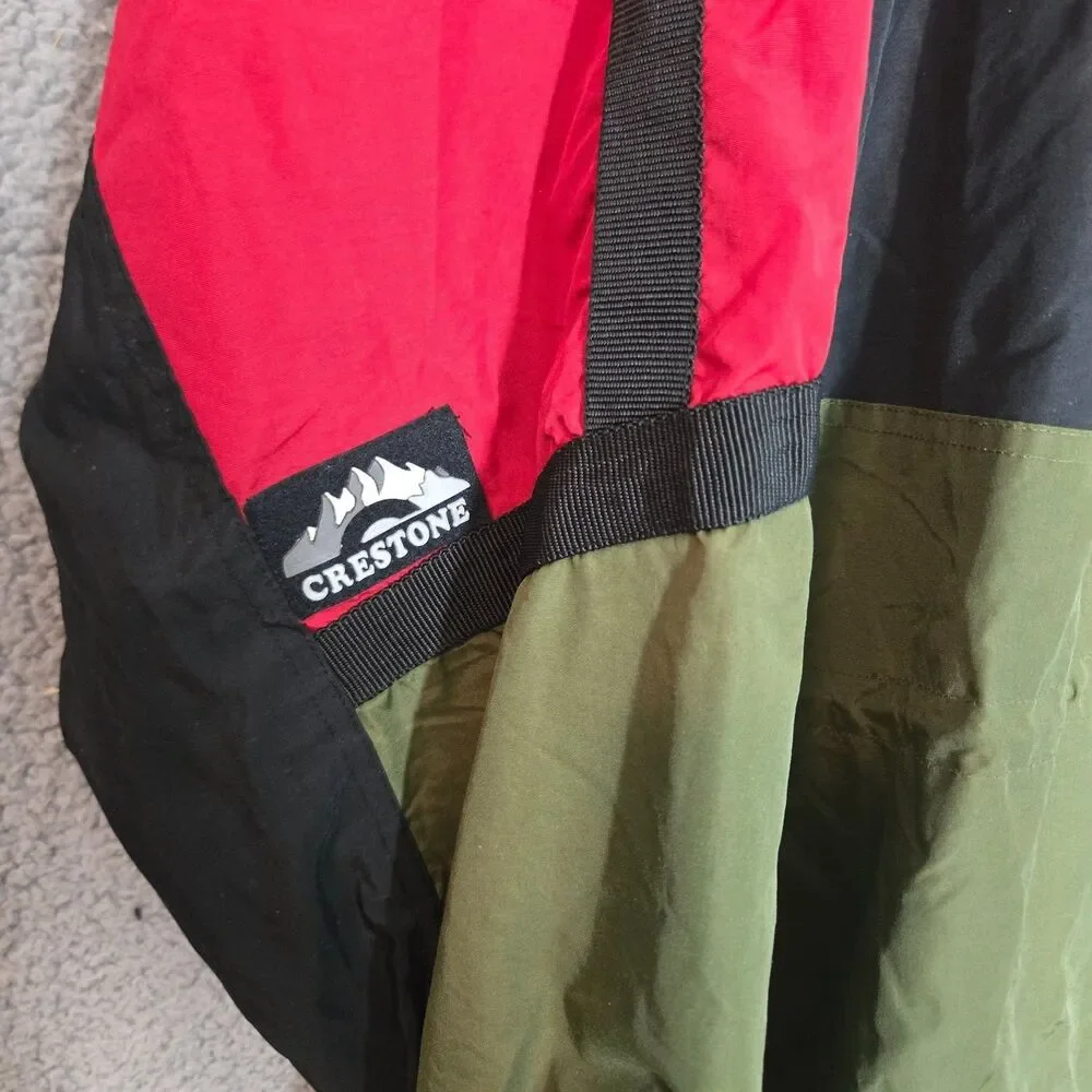 Crestone Skiing Jacket Mens XL Multicolor Colorblock Full Zip Hooded Windproof